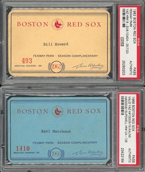 1962-66 Boston Red Sox Season Pass Collection- Lot of 3 (PSA)